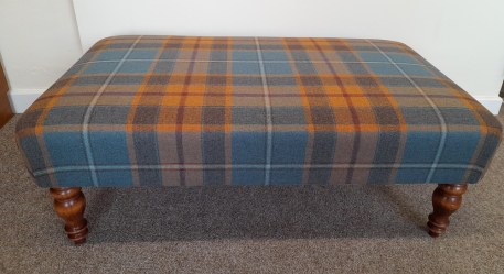 Large Footstool Isle Mill wool